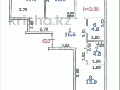 3-бөлмелі пәтер · 92 м² · 3/9 қабат, ул. Ораза Жандосова 108/1блок 13, бағасы: 88 млн ₸ в Алматы, Ауэзовский р-н