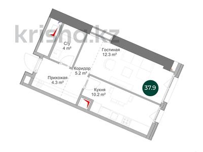 1 комната, 37.9 м², ЖК RAMS SAIAHAT, Алматы, Жетысуский р-н, пересечении улиц Райымбека и Суюнбая от 31 725 000 〒