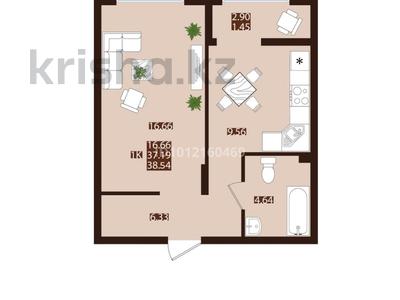 1-бөлмелі пәтер · 38.54 м² · 6/7 қабат, ул. Е 118, уч. 2, бағасы: 21 млн ₸ в Астане, Есильский р-н
