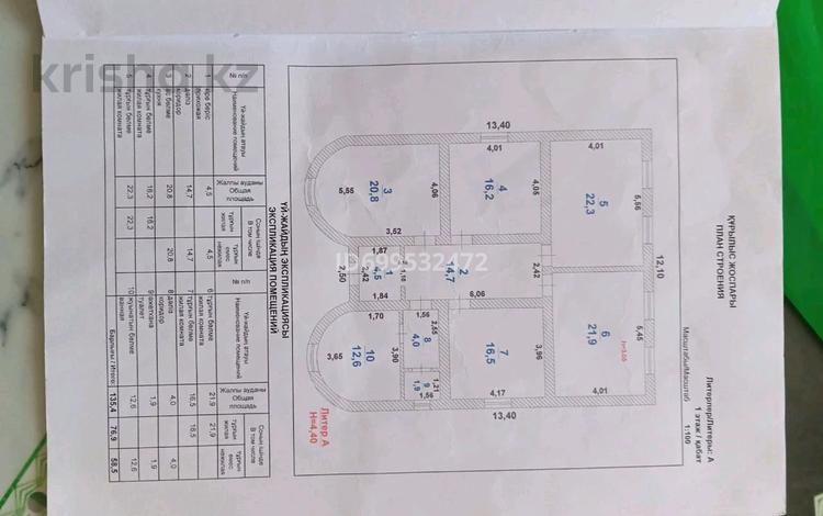 Отдельный дом · 4 комнаты · 135.4 м² · 8 сот., Акторгай 126 за 40 млн ₸ в Шымкенте, Абайский р-н — фото 2