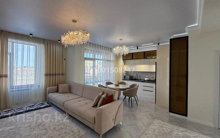 3-комнатная квартира · 80 м² · 2 этаж, проспект Саттарханова 25Бк2, 15 — проспект Саттарханова 25Бк2, ЖК Керуен сарай 15 дом 2 этаж за 50 000 〒 в Туркестане — фото 2