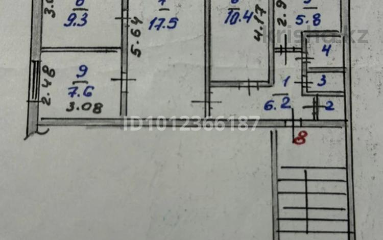 4-бөлмелі пәтер · 61.2 м² · 3/5 қабат, Каирбекова 411, бағасы: 25 млн ₸ в Костанае — фото 2