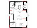 2-бөлмелі пәтер · 65.44 м², Шамши Калдаяков 10, бағасы: ~ 47.4 млн ₸ в Астане, Сарайшык р-н — фото 3