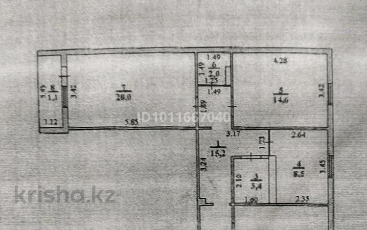 3-комнатная квартира · 88 м² · 1/9 этаж, 10 2 за 36 млн ₸ в Аксае — фото 2