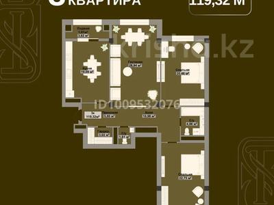 3-комнатная квартира · 119.32 м² · 3/5 этаж, Саздинское лесничество 228 за 30 млн 〒 в Актобе