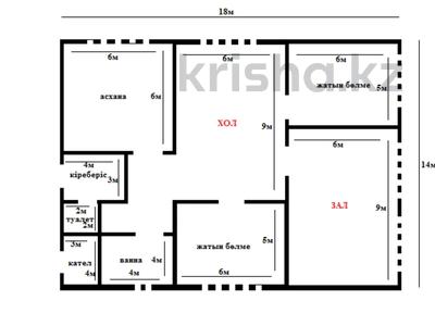 Отдельный дом · 5 комнат · 252 м² · 1200 сот., Мөлтек-3,4-көше 5 за 5.1 млн ₸ в 