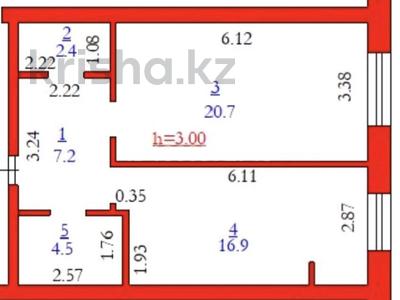 1-комнатная квартира · 51.7 м² · 5/5 этаж, мкр. Алтын орда, Микрорайон Алтын Орда 349 — Новый стадион,драмтеатр за 17.5 млн 〒 в Актобе