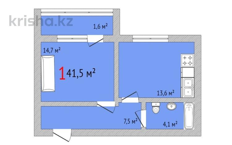 1-комнатная квартира, 41.5 м², 2/5 этаж, Дорожная за ~ 11.6 млн 〒 в  — фото 2