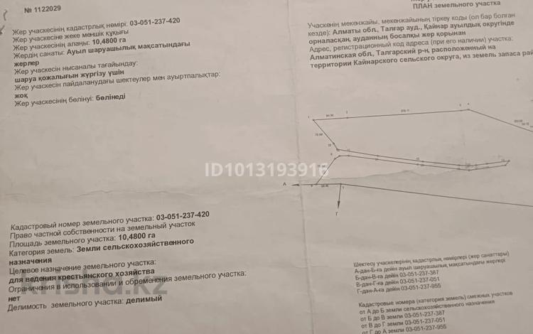 Участок · 10 га, Жаналык (Талгарский район) за 220 млн ₸ — фото 2