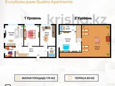 4-комнатная квартира, 195 м², 3/3 этаж, Душистая 20 за 58.5 млн 〒 в Актау, мкр Приморский