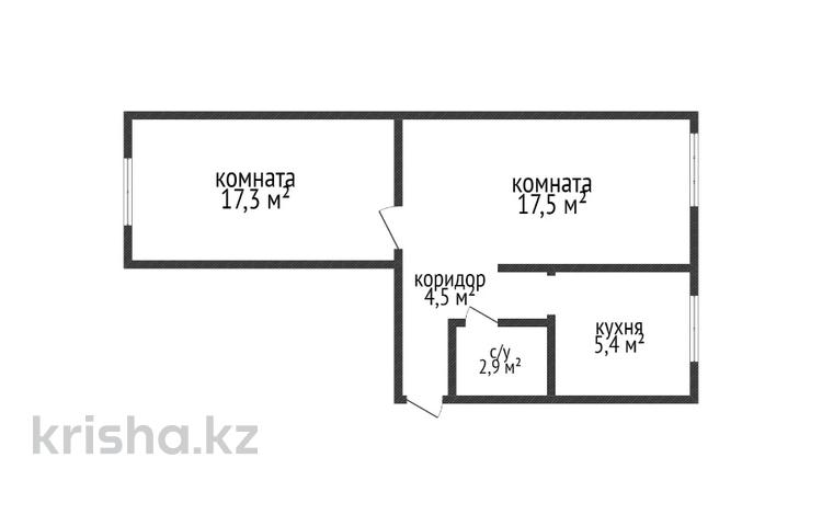 2-комнатная квартира, 47.6 м², 1/5 этаж, Каирбекова 383 за 13 млн 〒 в Костанае — фото 2