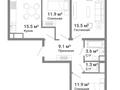 3-бөлмелі пәтер · 70 м² · 2/9 қабат, ​Бирлик 1г, бағасы: 40 млн ₸ в Алматы, Наурызбайский р-н — фото 4
