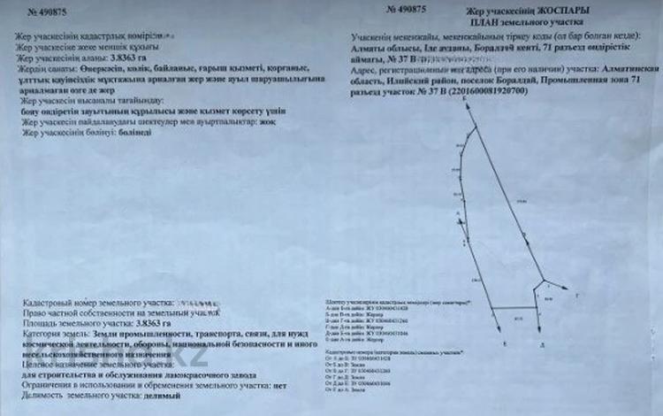 Жер телімі 2 га, Промышленная зона 71, бағасы: 160 млн 〒 в Боралдае (Бурундай) — фото 2