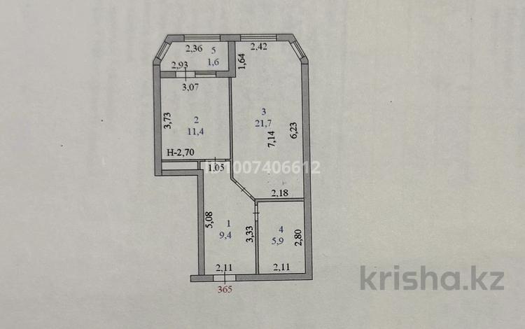 1-комнатная квартира · 50 м² · 19/21 этаж, Тауелсиздик 34/1 за 27 млн ₸ в Астане, Алматы р-н — фото 2