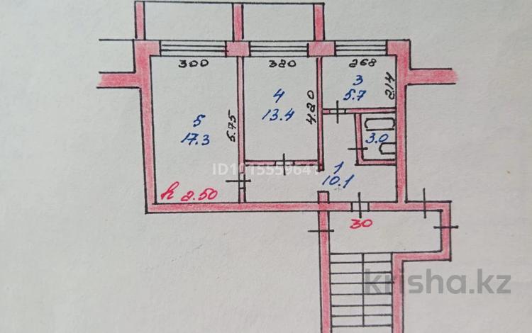 2-комнатная квартира · 49.5 м² · 4/4 этаж, Камзина 4 за 7 млн ₸ в Аксу — фото 2