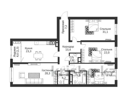 4-бөлмелі пәтер · 161 м² · 5/9 қабат, Розыбакиева — Байкадамова, бағасы: 161 млн ₸ в Алматы, Бостандыкский р-н