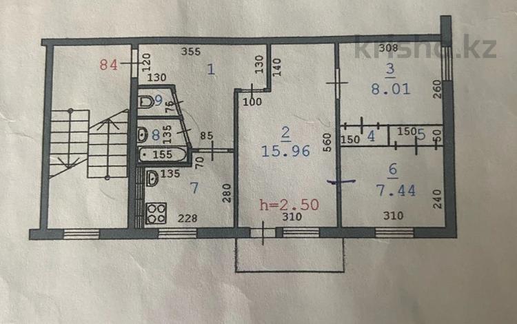 3-комнатная квартира, 47.48 м², 3/5 этаж, мкр 5, Тургенева за 13 млн 〒 в Актобе, мкр 5 — фото 2