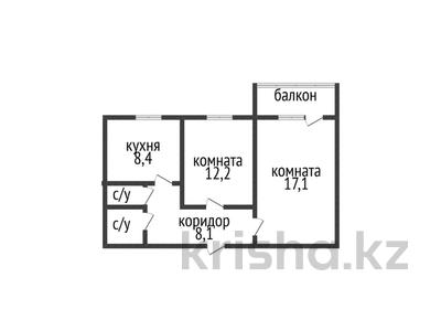 2-комнатная квартира · 49.8 м² · 4/6 этаж, 7 микрорайон 8а за 23 млн 〒 в Костанае