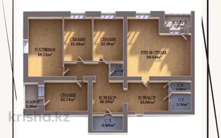 4-бөлмелі пәтер · 132 м² · 2/5 қабат, Алтын орда ш/а., Батыс 2 380 — 81 мектеп, бағасы: 40 млн ₸ в Актобе, мкр. Алтын орда — фото 2