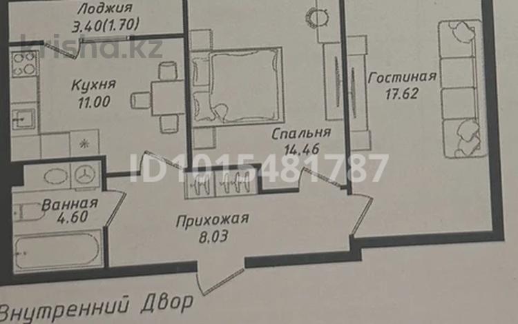 2-комнатная квартира · 58 м² · 7/9 этаж, Чингиз Айтматов 30а за 32 млн ₸ в Астане, Нура р-н — фото 7