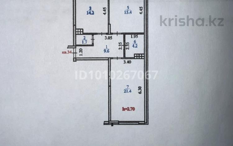 2-бөлмелі пәтер · 68 м² · 5/10 қабат, мкр Шугыла, Жунисова 2/22 2 — Жунисова 2/22, бағасы: 34.5 млн ₸ в Алматы, Наурызбайский р-н — фото 2