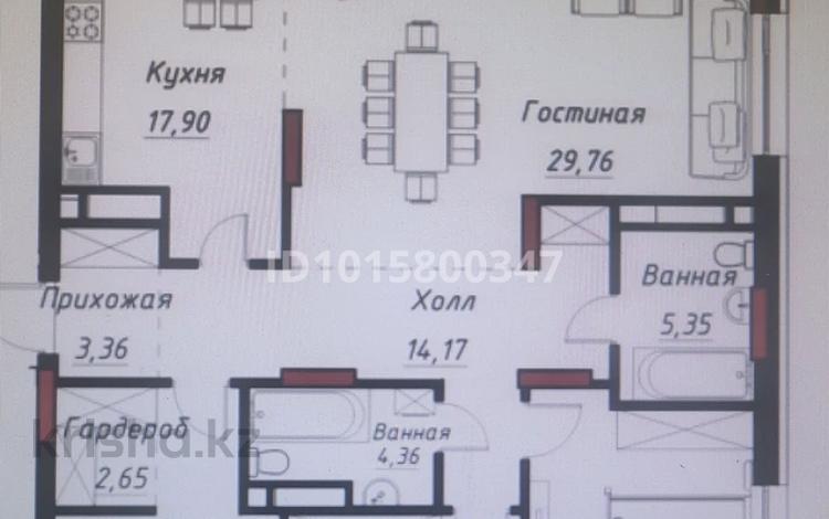 4-комнатная квартира · 122.35 м² · 7/12 этаж, у Аллеи «Мынжылдык» за 74.5 млн ₸ в Астане, Сарайшык р-н — фото 8