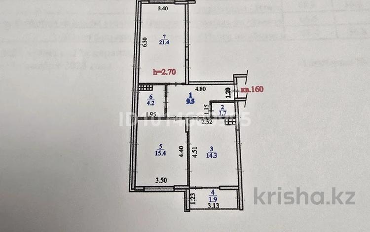 2-комнатная квартира · 68.4 м² · 8/10 этаж, мкр Шугыла, Жунисова 2/23 корп 11 за 33.5 млн ₸ в Алматы, Наурызбайский р-н — фото 2