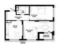 2-комнатная квартира · 63.95 м² · 4 этаж, Р. Кошкарбаева 1 — К. Куанышбаева ! БЕЗ КОМИССИИ за ~ 38.9 млн ₸ в Астане, Сарайшык р-н