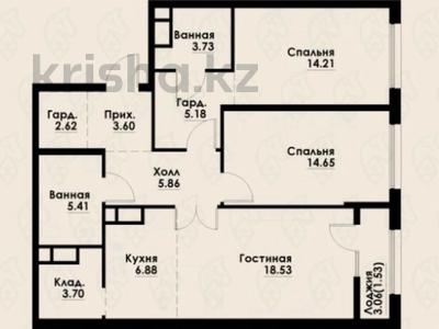 3-комнатная квартира · 86 м² · 9/12 этаж, Макатаева 129/1 — Байтурсынова за 67 млн ₸ в Алматы, Алмалинский р-н
