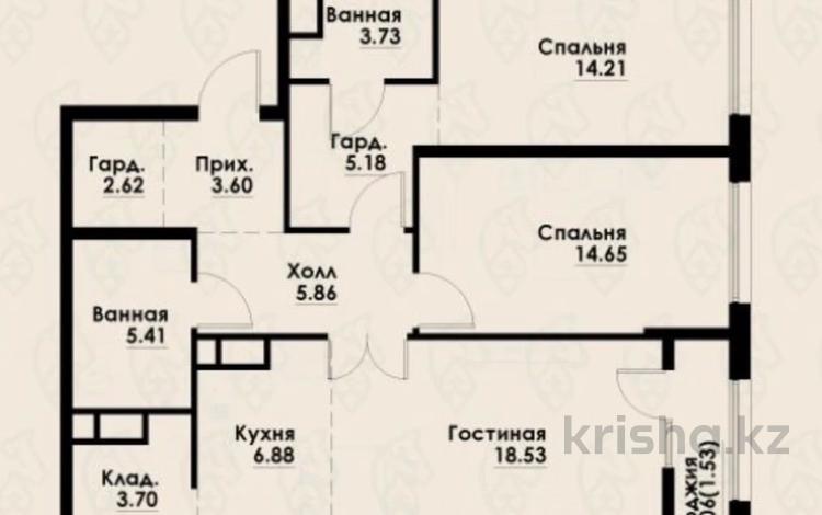 3-комнатная квартира · 86 м² · 9/12 этаж, Макатаева 129/1 — Байтурсынова за 67 млн ₸ в Алматы, Алмалинский р-н — фото 4