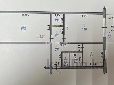 2-комнатная квартира · 60 м² · 5/5 этаж, Военныйгородок1 159 — Возле мечети за 13 млн 〒 в Ушарале