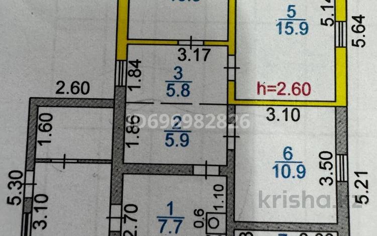 Отдельный дом • 4 комнаты • 60.1 м² • 6 сот., Майкудук, Конструкторская 11 за 20 млн 〒 в Караганде, Алихана Бокейханова р-н — фото 2