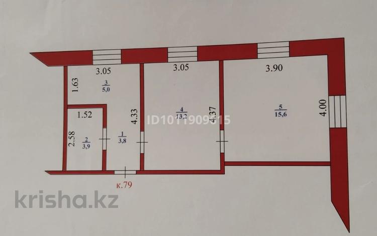 2-комнатная квартира · 41.5 м² · 5/5 этаж, мкр. Зачаганск пгт, Жангир хана 47 — Район СХИ за 10.5 млн 〒 в Уральске — фото 2