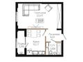 1-бөлмелі пәтер · 44.83 м², мкр Бозарык , мкр Бозарык, ул. Боржар, бағасы: ~ 15.7 млн ₸ в Шымкенте, Абайский р-н — фото 3