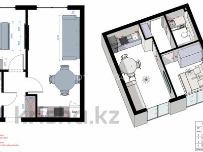 2-комнатная квартира · 36 м² · 2/12 этаж, Байтурсынова 61 — Шаймерденова за 20.8 млн ₸ в Астане, Сарайшык р-н