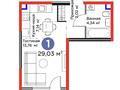 1-бөлмелі пәтер · 28 м² · 2/6 қабат, мкр Гажайып, Бауыржана Момышулы 6, бағасы: 22.5 млн ₸ в Алматы, Алатауский р-н — фото 5