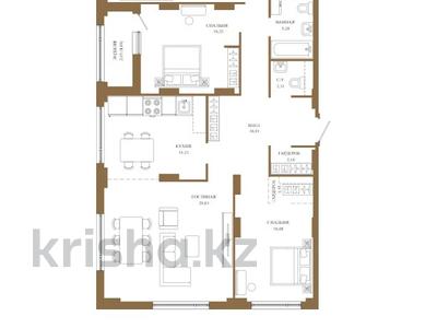 4-комнатная квартира · 138.1 м² · 8/18 этаж, Достык 8/2 — БЕЗ КОМИССИИ!!! ВЫБОР ЭТАЖА И ПЛАНИРОВКИ за ~ 93.9 млн ₸ в Астане, Есильский р-н