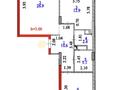 2-комнатная квартира · 76 м² · 5/9 этаж, Бухар жырау 26 — Ботанический сад . за 95 млн ₸ в Астане, Есильский р-н