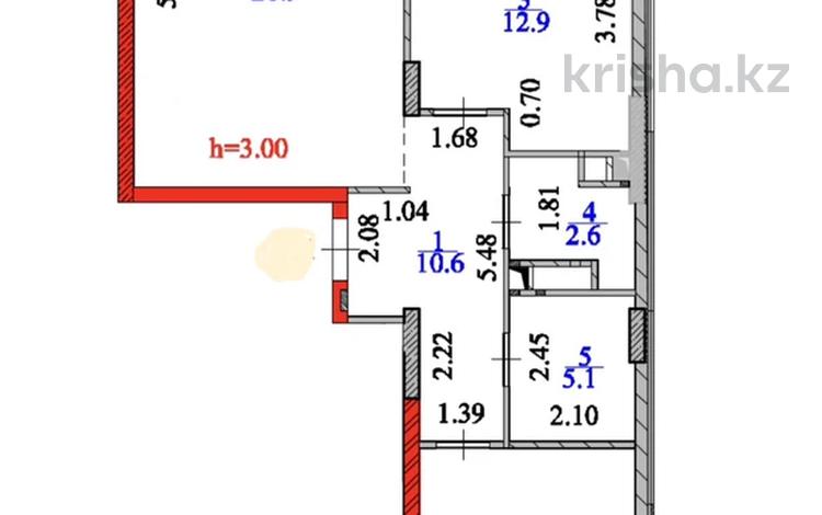 2-комнатная квартира · 76 м² · 5/9 этаж, Бухар жырау 26 — Ботанический сад . за 95 млн ₸ в Астане, Есильский р-н — фото 29