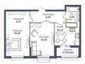 2-бөлмелі пәтер, 63.5 м², Жумекен Нажимеденов 54, бағасы: ~ 21 млн 〒 в Астане, Алматы р-н — фото 2