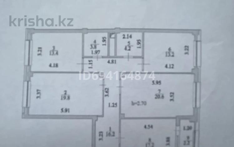 4-комнатная квартира, 110.6 м², 6/9 этаж, Нажимеденова 31 за 52 млн 〒 в Астане, Алматы р-н — фото 2
