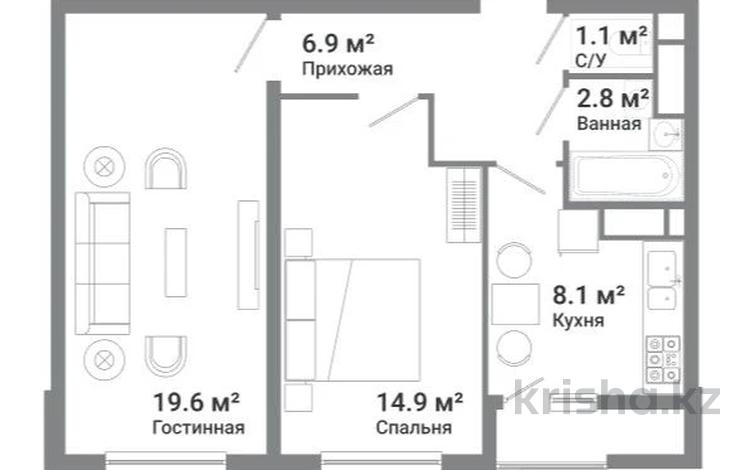 2-комнатная квартира, 56 м², 1/9 этаж, Райымбек батыра за 22.5 млн 〒 в  — фото 2