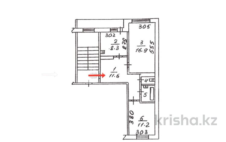 2-комнатная квартира · 54.8 м² · 5/6 этаж, 3-й микрорайон, Гашика 14 — Гашика Чкалова за 22 млн ₸ в Костанае — фото 2