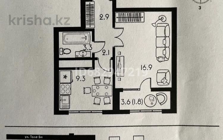 1-комнатная квартира, 37 м², 16/16 этаж, Утеген батыра 11 за 24.9 млн 〒 в Алматы — фото 2