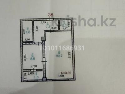 1-комнатная квартира · 47.3 м² · 8/9 этаж, мкр Нуртас, Жилмассив Нурсат 182 за 22.5 млн ₸ в Шымкенте, Каратауский р-н