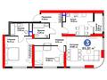 3-бөлмелі пәтер · 96.91 м², Кунаева 32А, бағасы: ~ 120.7 млн ₸ в Шымкенте, Аль-Фарабийский р-н — фото 3