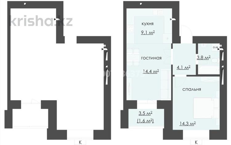 2-комнатная квартира · 48.8 м² · 11/13 этаж, ​Улица Карбышева 4/3 за 19.5 млн 〒 в Караганде, Казыбек би р-н — фото 2