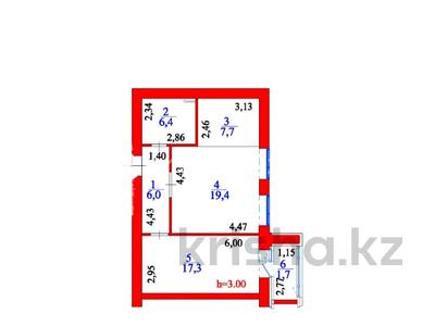 2-бөлмелі пәтер · 58.5 м² · 12/12 қабат, Жумекен Нажимеденов 38, бағасы: 26 млн ₸ в Астане, Сарайшык р-н
