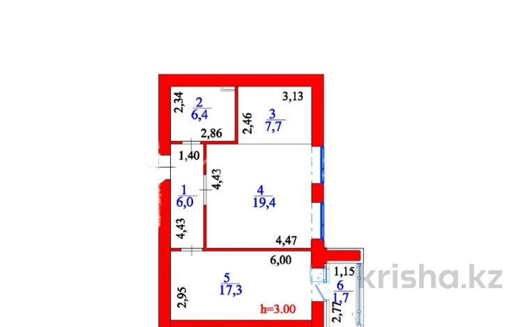 2-бөлмелі пәтер · 58.5 м² · 12/12 қабат, Жумекен Нажимеденов 38, бағасы: 26 млн ₸ в Астане, Сарайшык р-н — фото 2