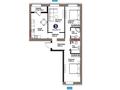 3-бөлмелі пәтер · 79.33 м² · 4/9 қабат, Үркер, Шоссе Коргалжын — Кирпичный дом, ключи через месяц, бағасы: ~ 36.1 млн ₸ в Астане, Нура р-н — фото 2